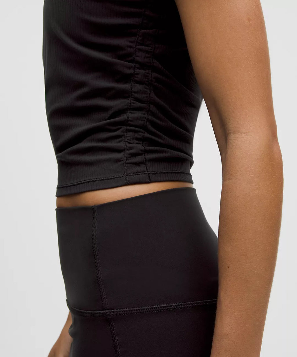 Nulu Ribbed Tee - Black