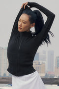 Corset Full Zip Jacket - Black