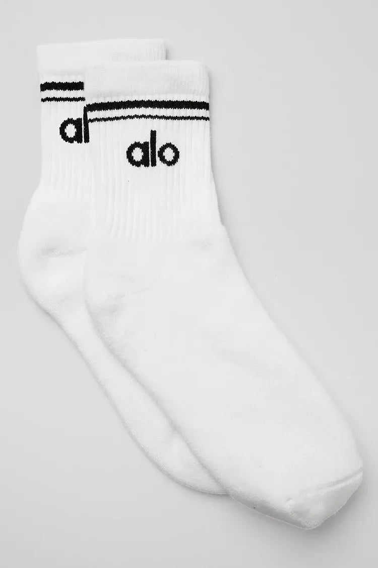 Retro Mid Crew Socks - Gray