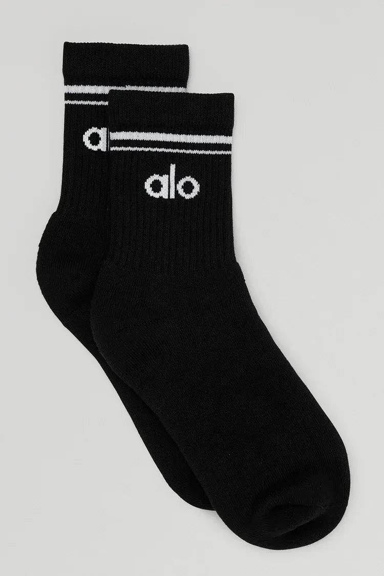 Retro Mid Crew Socks - Gray