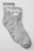 Retro Mid Crew Socks - Gray